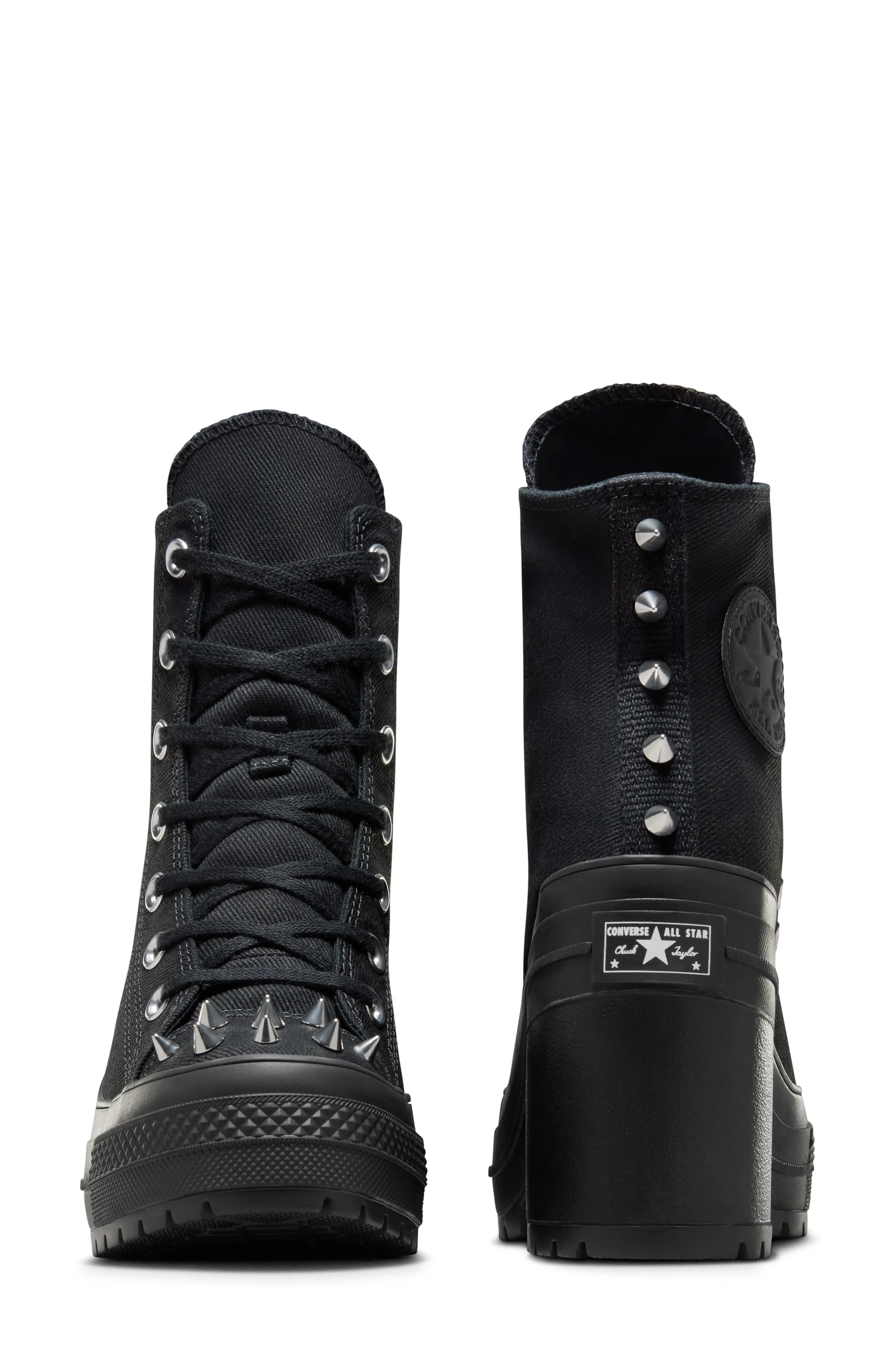 Chuck 70 De Luxe Block Heel Sneaker in Black/Black/Black - 9