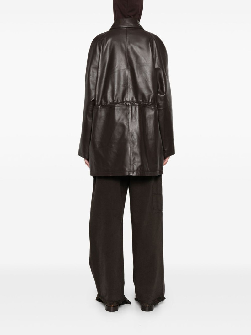 collared leather coat 4