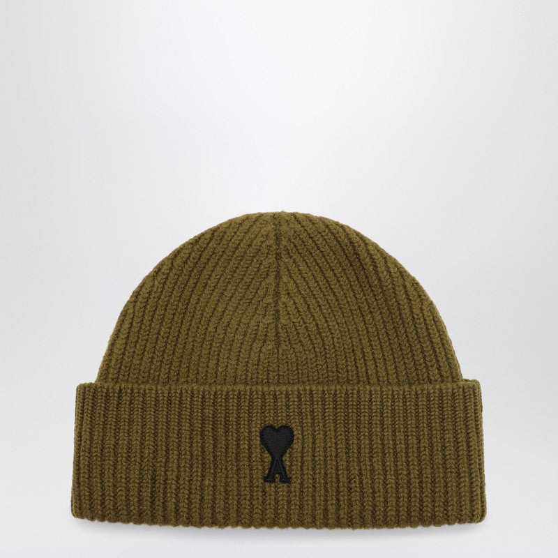 Ami Paris Ami De Coeur Bronze Wool Hat Men - 1