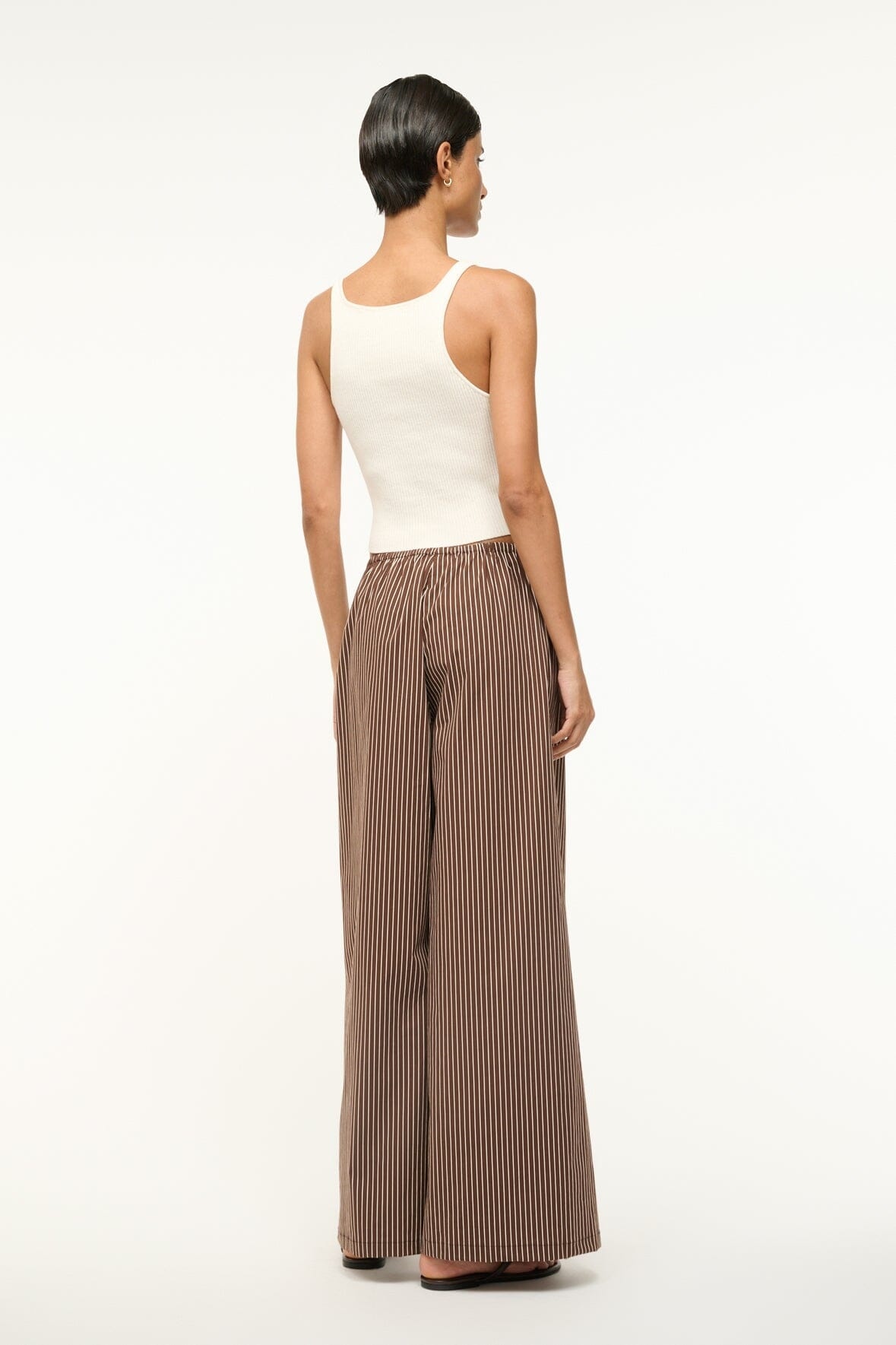 STAUD BONFIRE PANT DARK OAK MICRO STRIPE - 4
