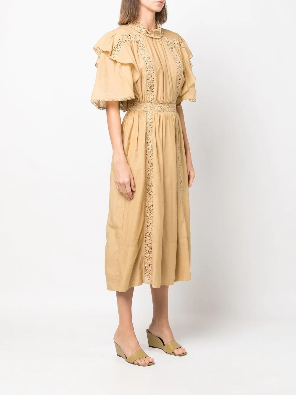 Galina guipure lace-trim dress - 3