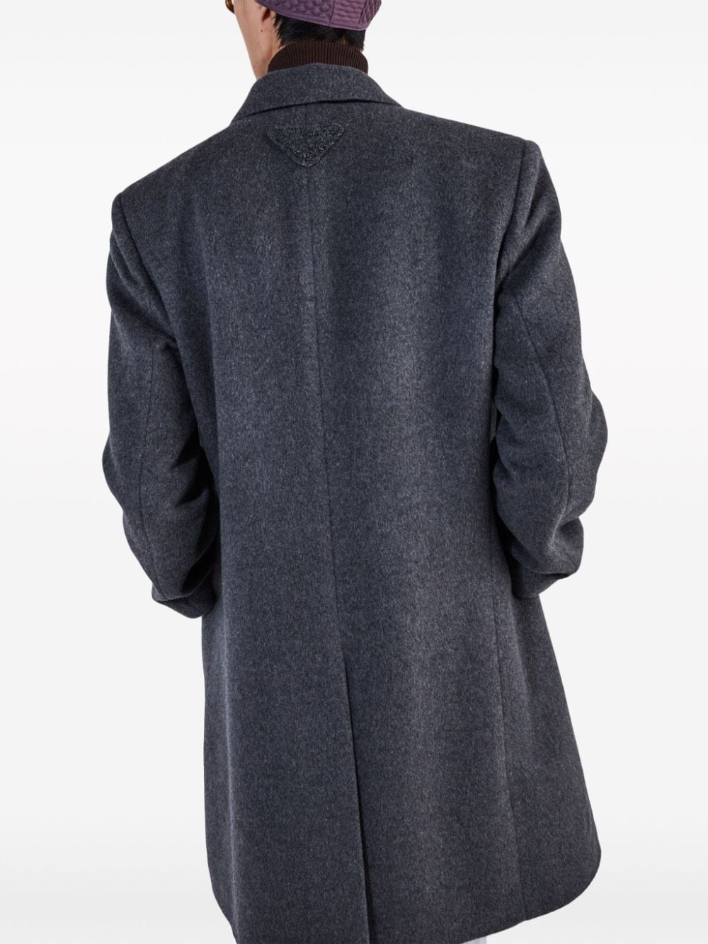 single-breasted wool coat - 5