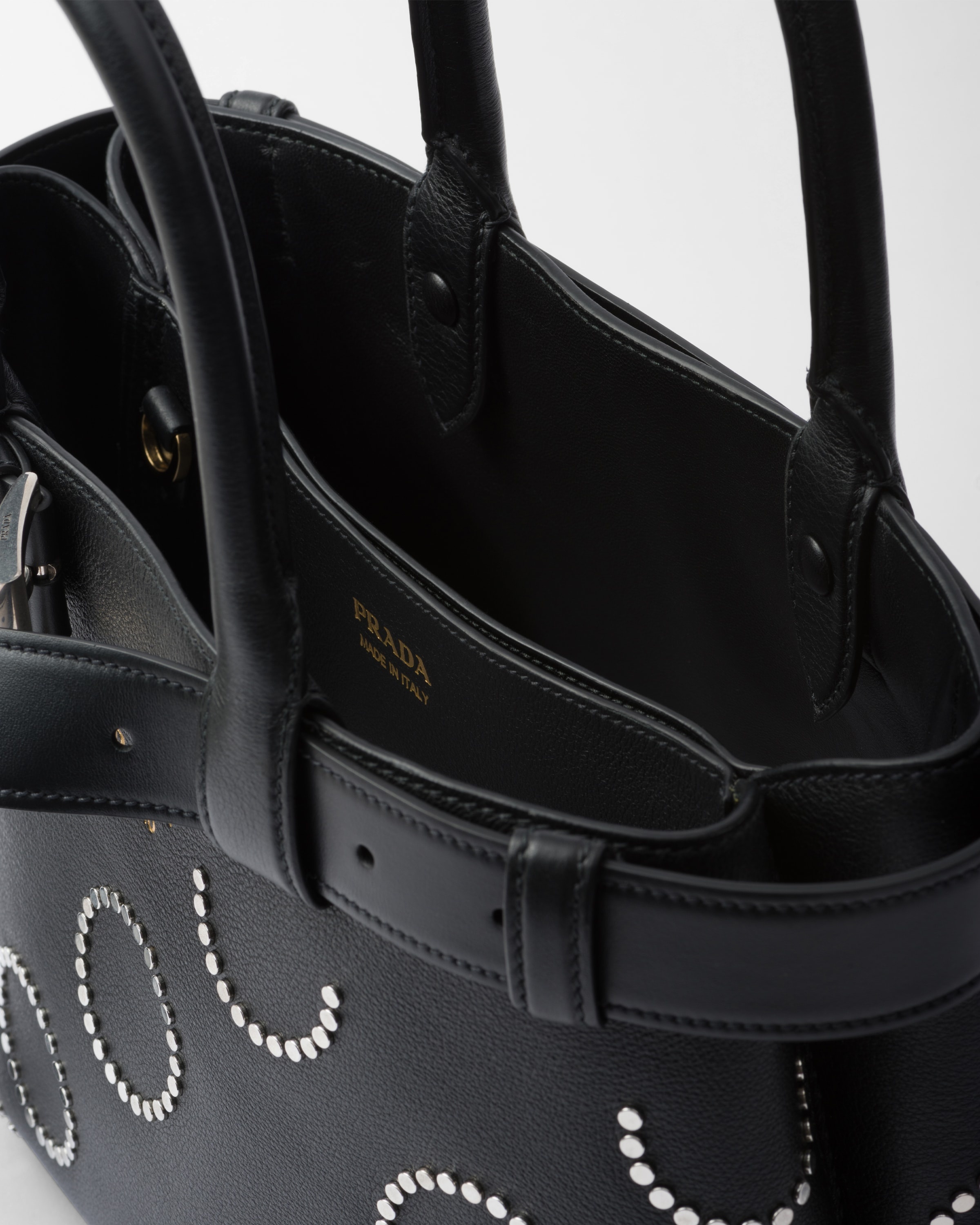 Prada Buckle medium leather bag with appliqués - 4