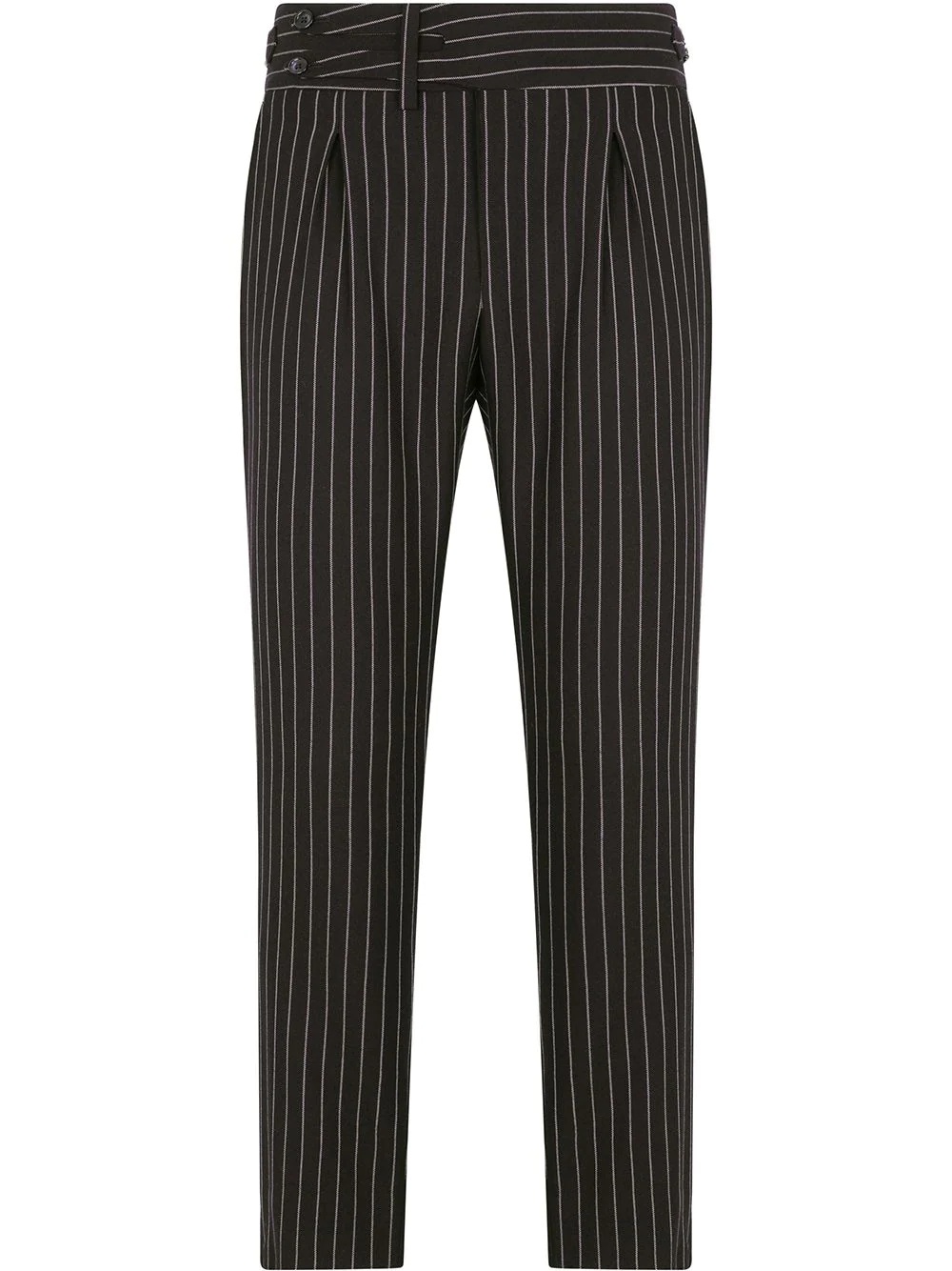 pinstripe wool-blend trousers - 1