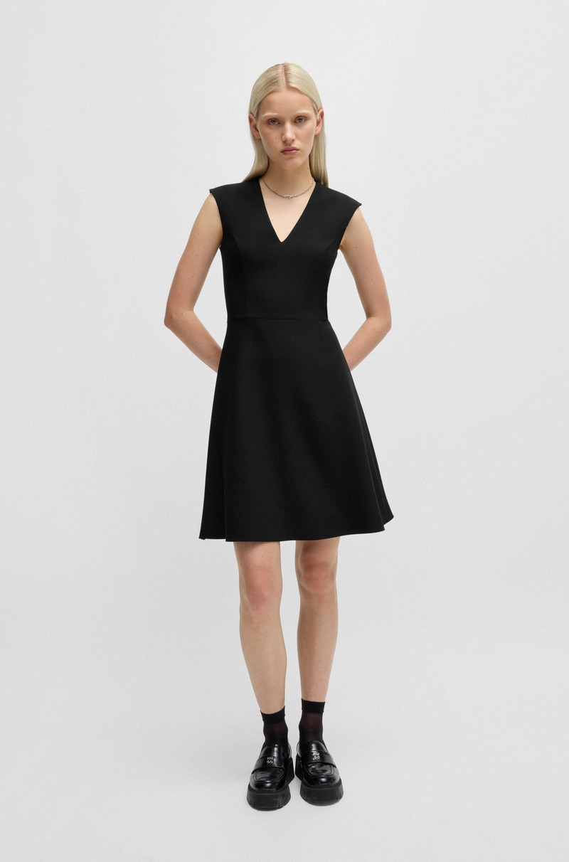 SLEEVELESS DRESS IN STRETCH FABRIC WITH SWING SKIRT 3