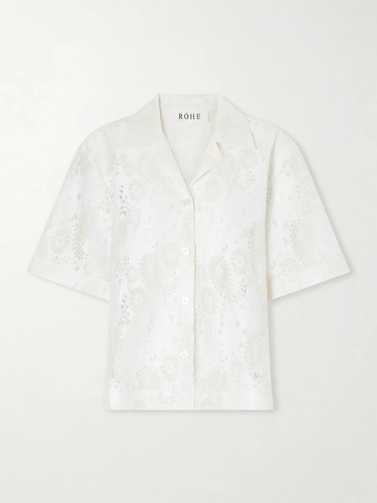 Alicia Embroidered Linen-blend Lace Shirt - 1