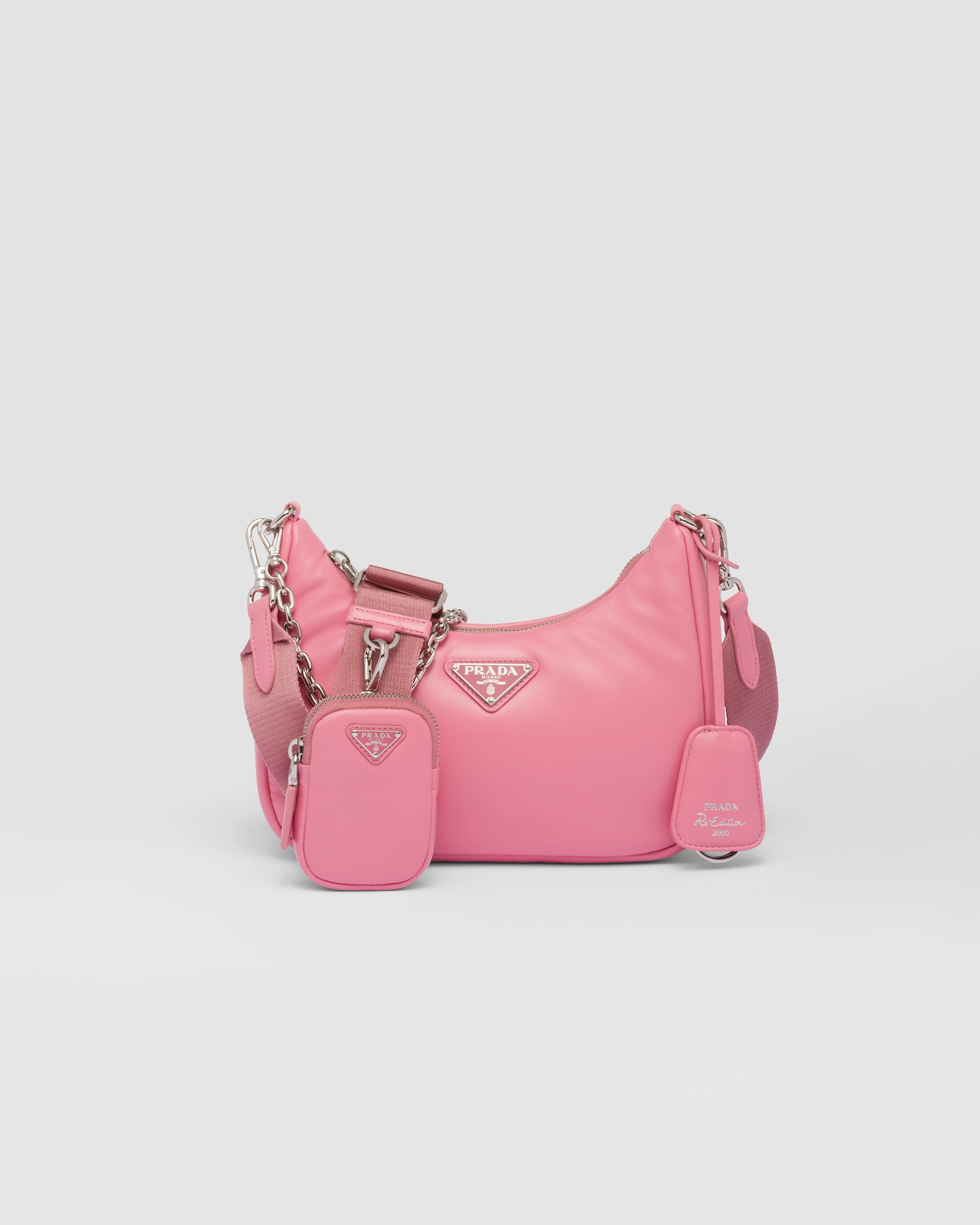 Buy Prada Re-edition 2005 Padded Leather Shoulder Bag - Pink At 15% Off