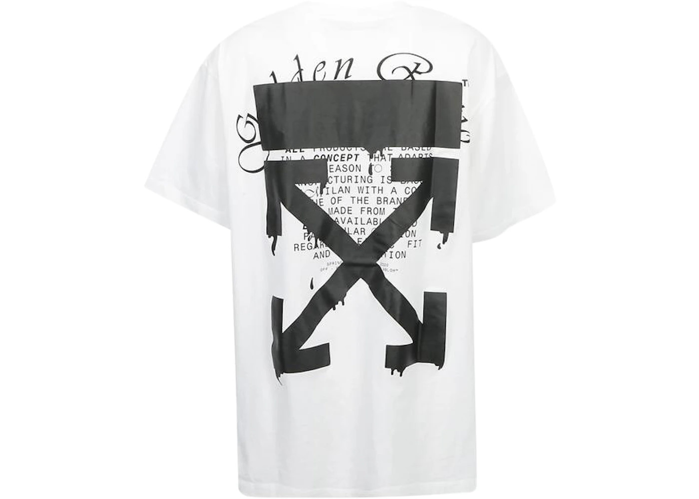 OFF-WHITE Slim Fit Dripping Arrows T-Shirt White/Black - 2