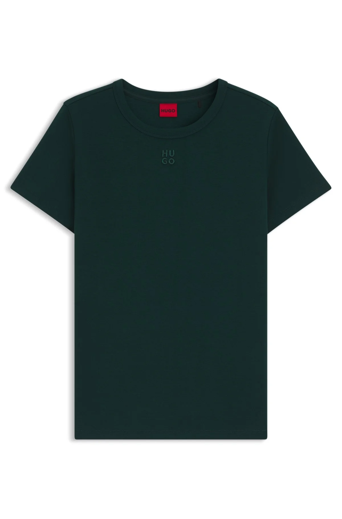 COTTON T-SHIRT WITH STACKED-LOGO EMBROIDERY - 1