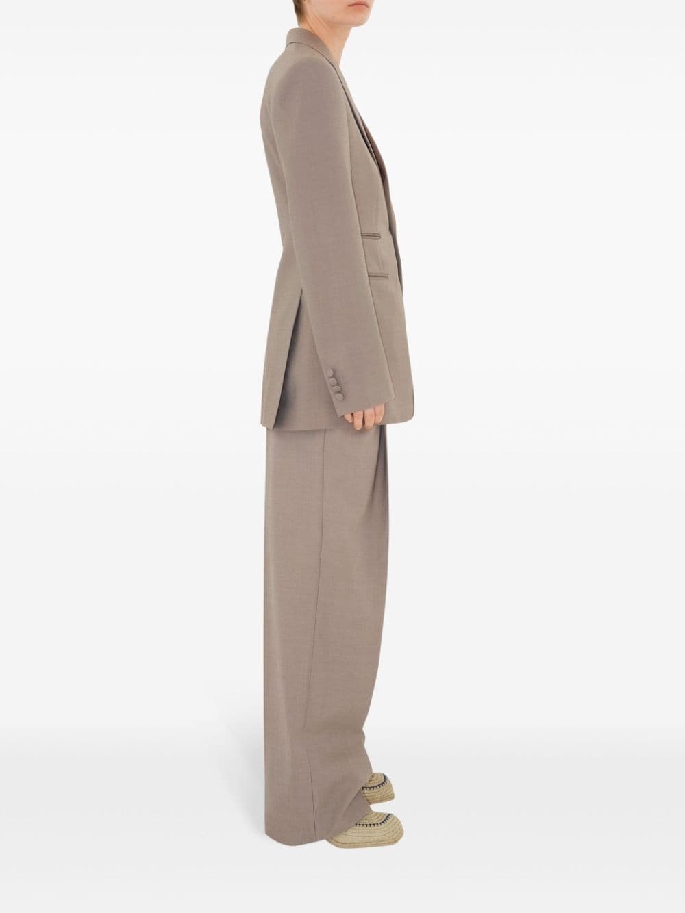 wide-leg wool trousers - 3