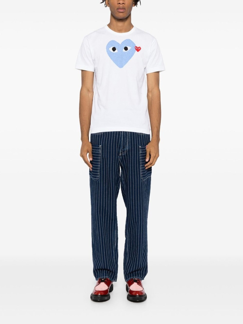 Comme des Garçons PLAY signature heart motifcotton T-shirt outlook