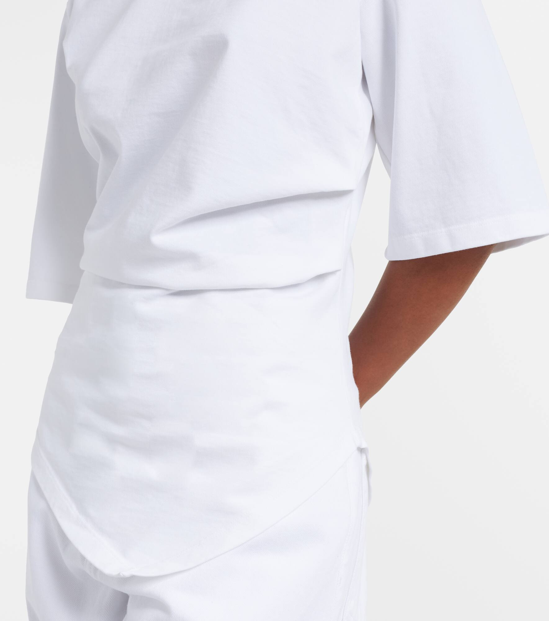 Gathered cotton jersey T-shirt - 5