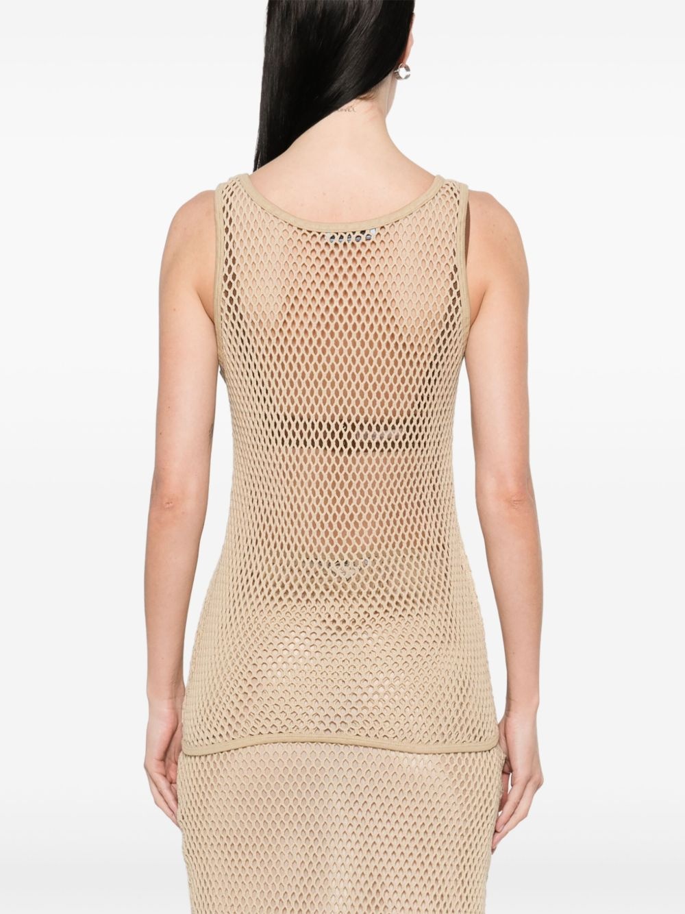 open-knit tank top - 4