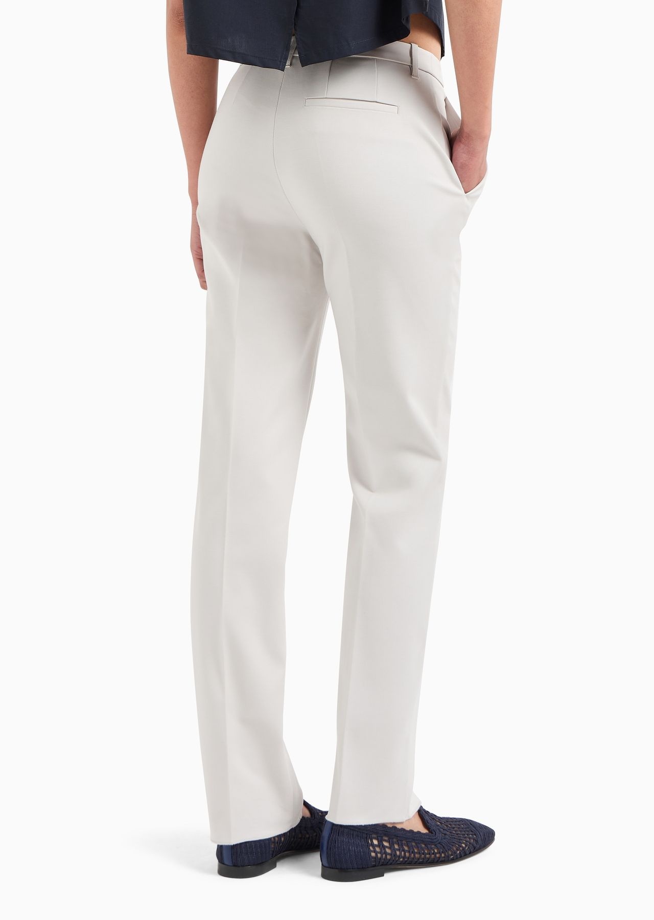 Couture cotton-blend slim-fit trousers - 3