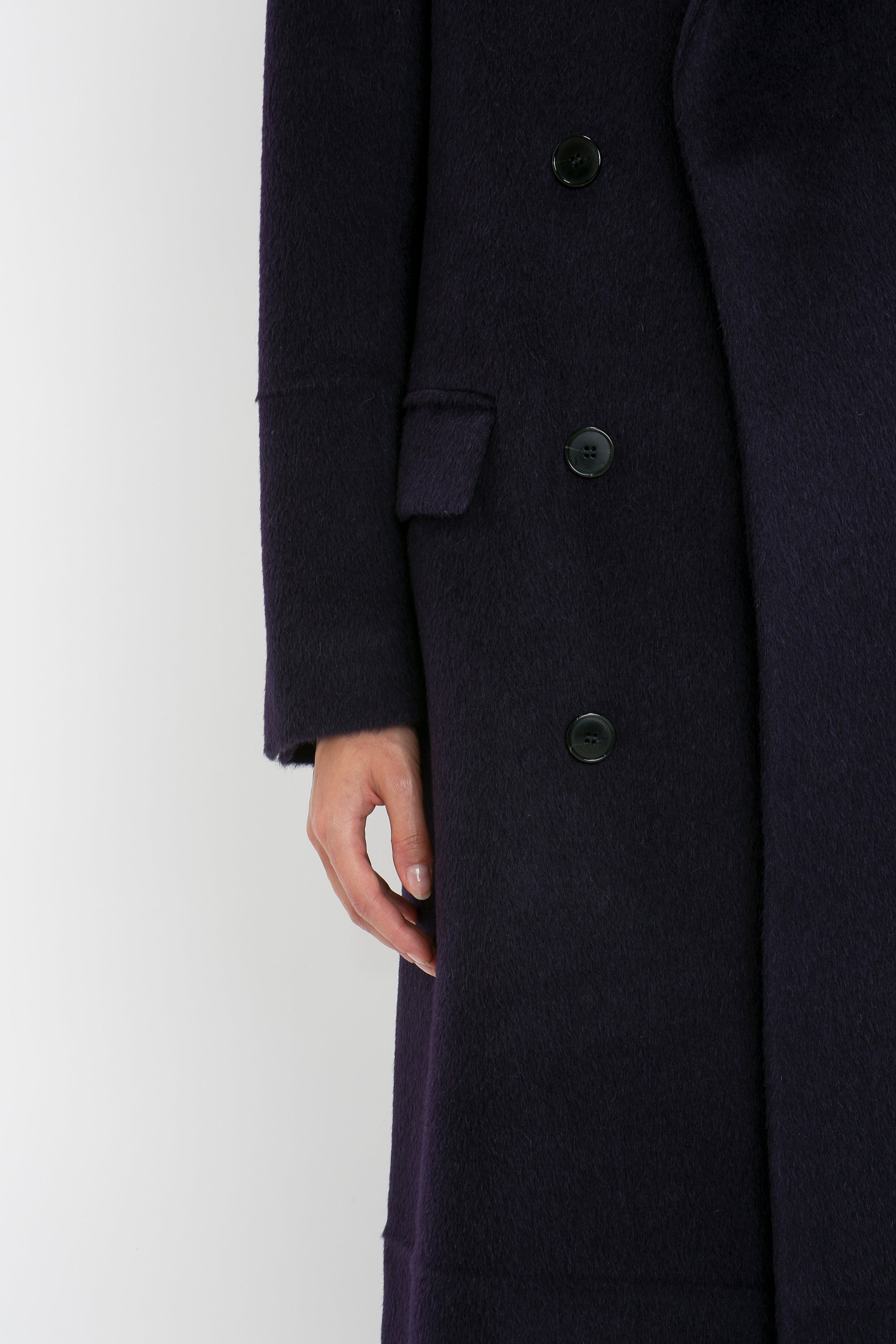 Wrap Front Coat In Blackberry - 6