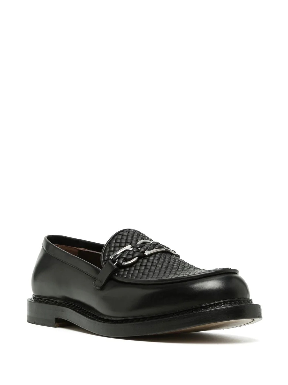 Gancini-plaque leather loafers - 2