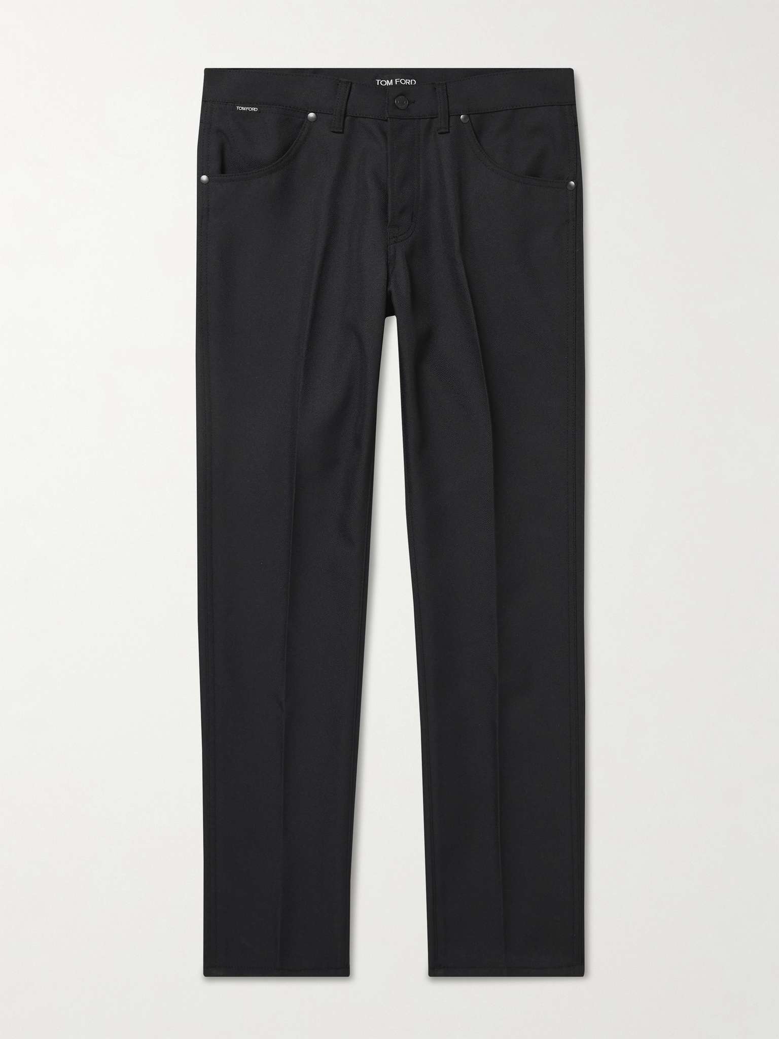 Slim-Fit Tech-Twill Trousers - 1