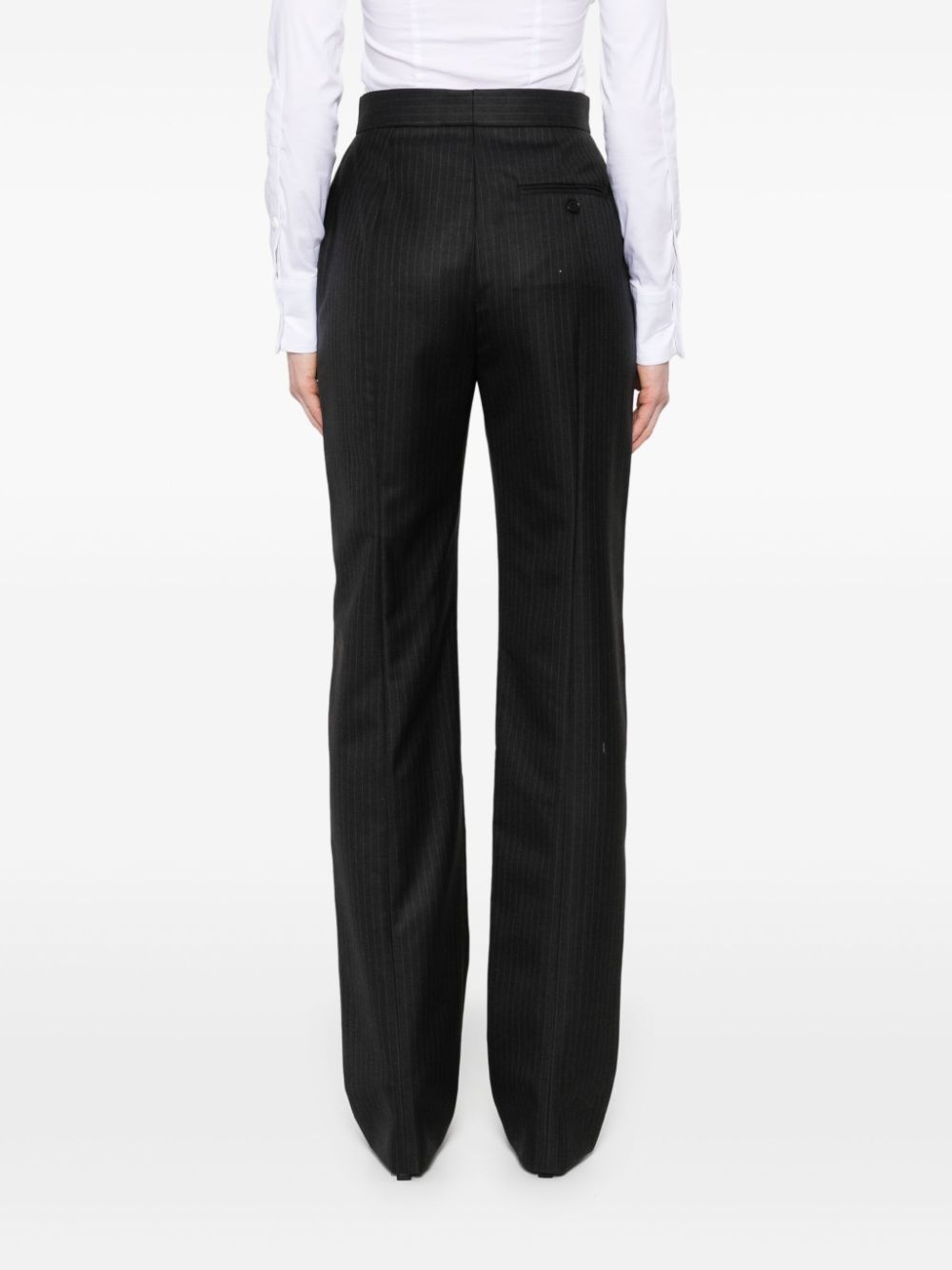 pinstripe wool trousers - 4