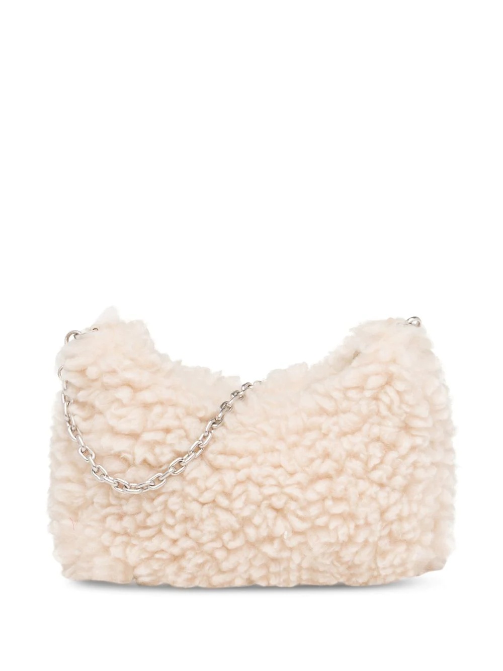 shearling logo-plaque crossbody bag - 3