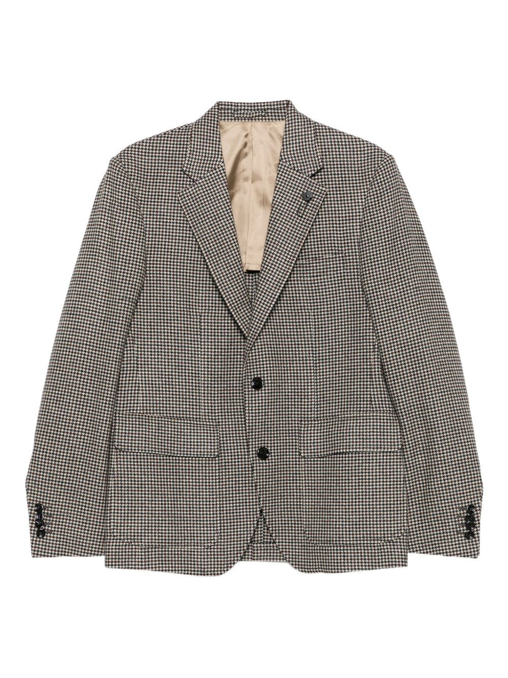 houndstooth-check blazer - 1