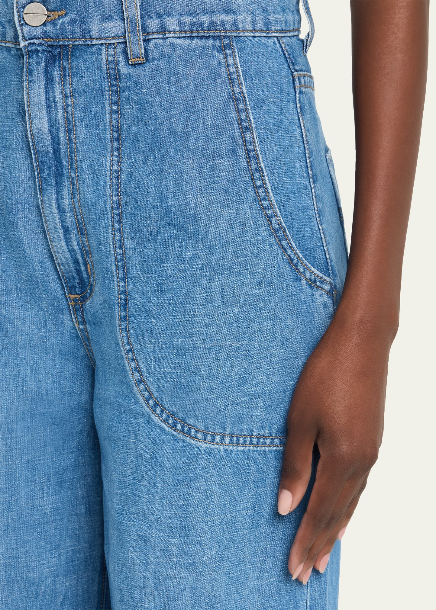 Mecox Beach Wide-Leg Jeans - 5
