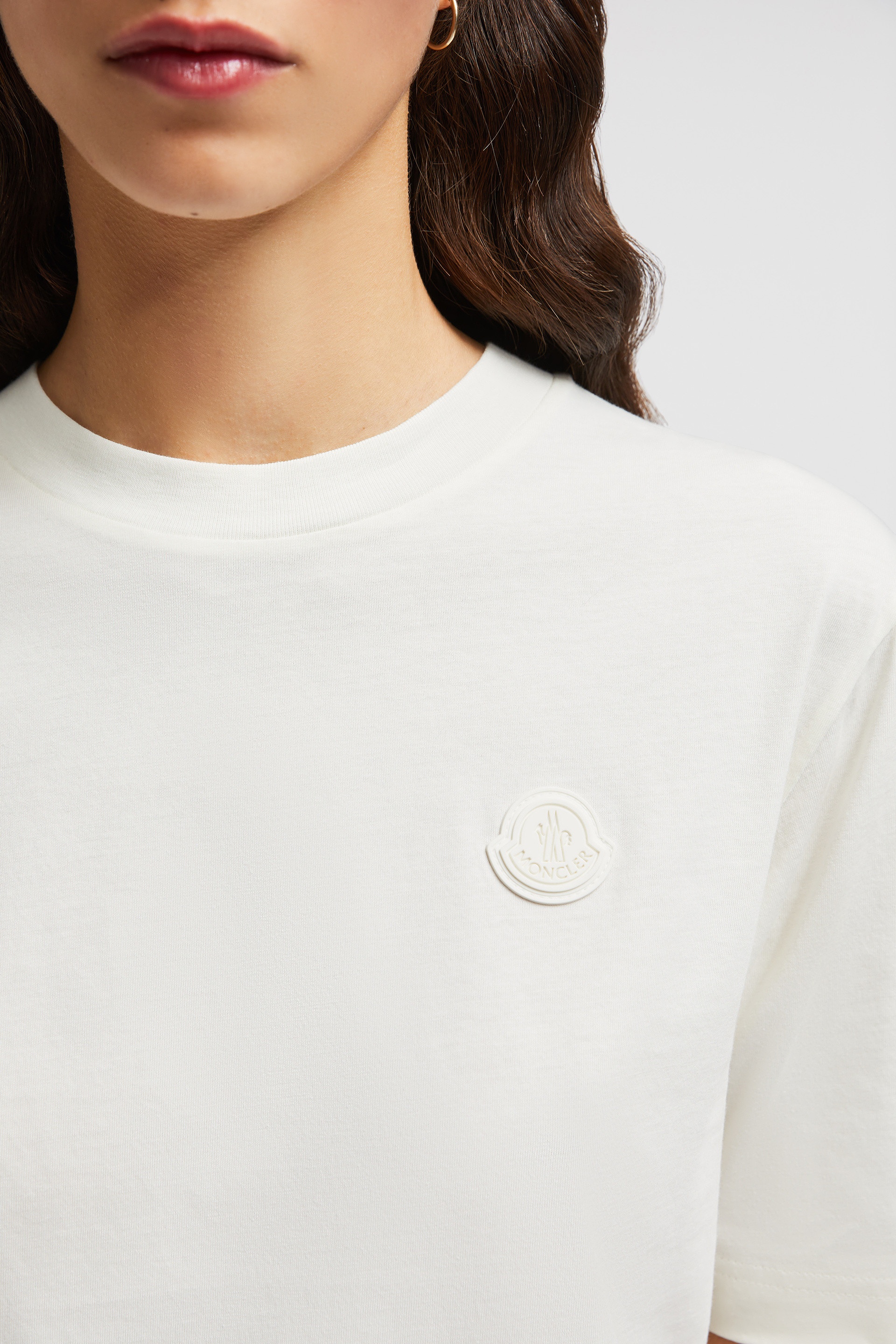 Silicone Logo Patch Cotton T-Shirt - 6