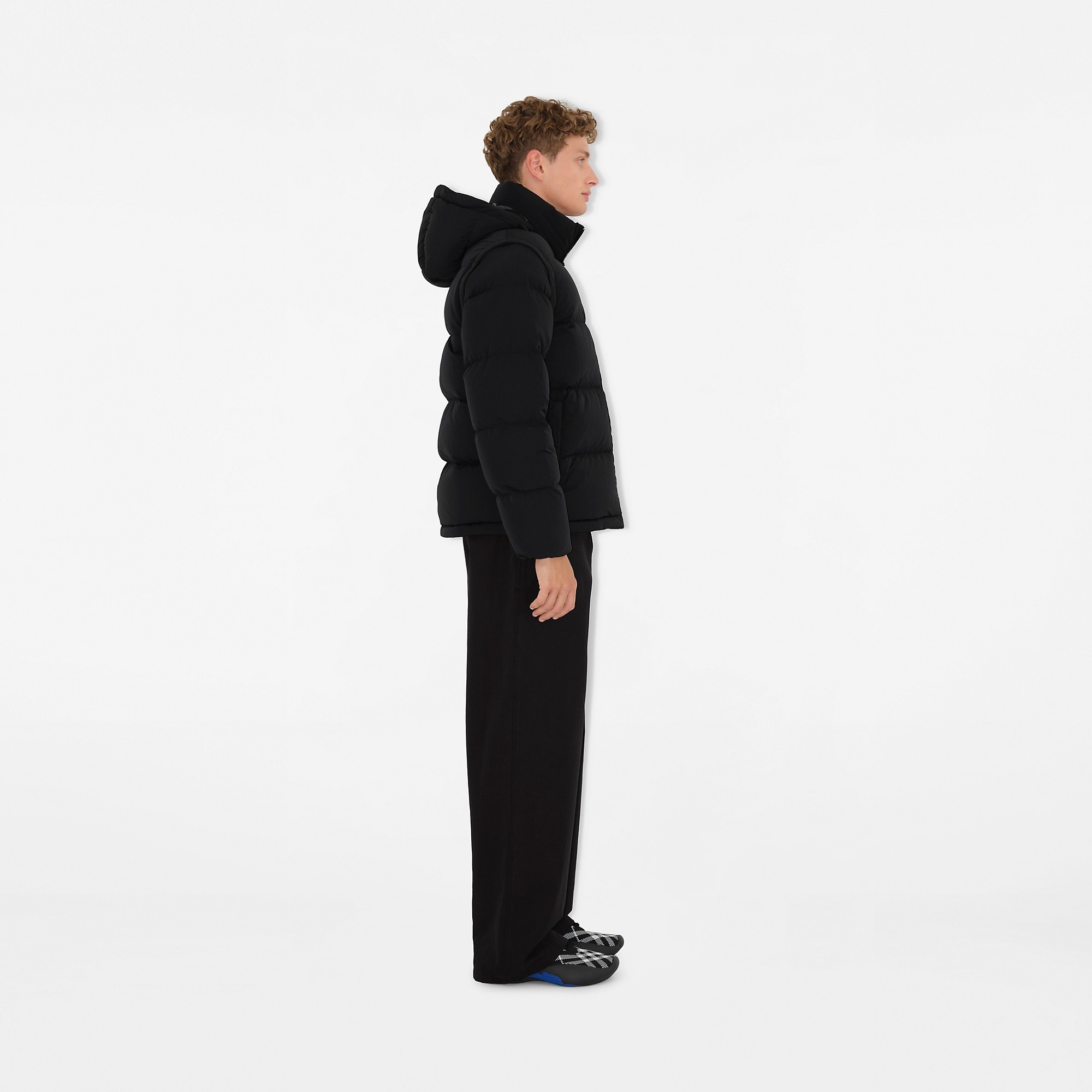 Detachable Sleeve Nylon Puffer Jacket - 3