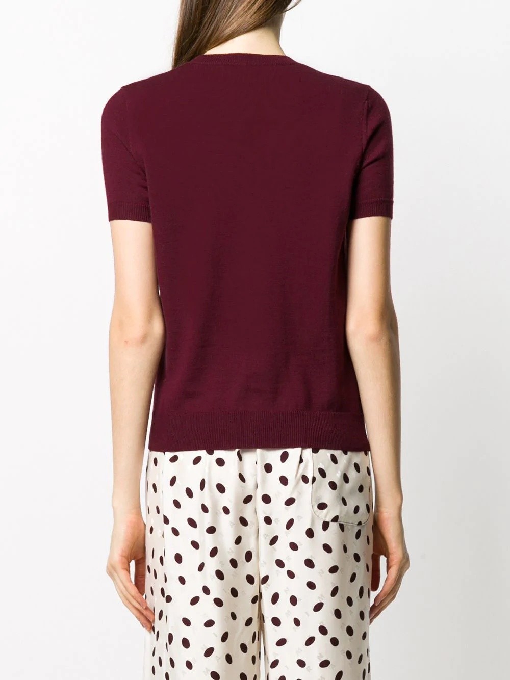 oval-print knitted top - 4