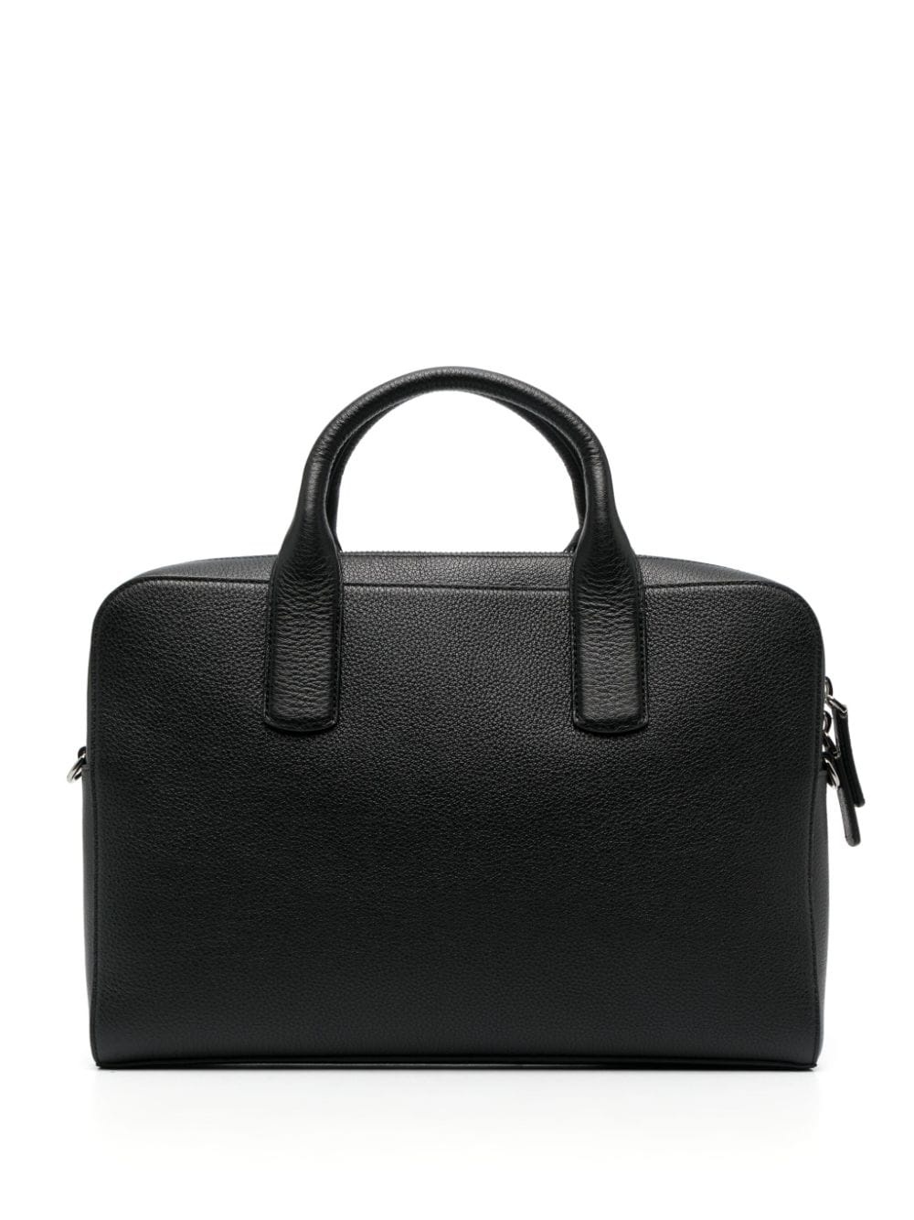 logo-stamp leather laptop bag - 2