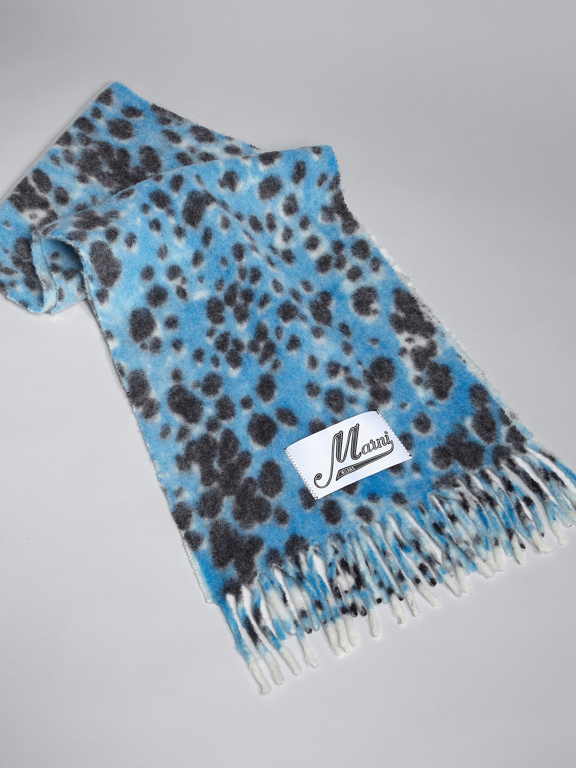 BLUE POP DOTS PRINT SCARF - 3