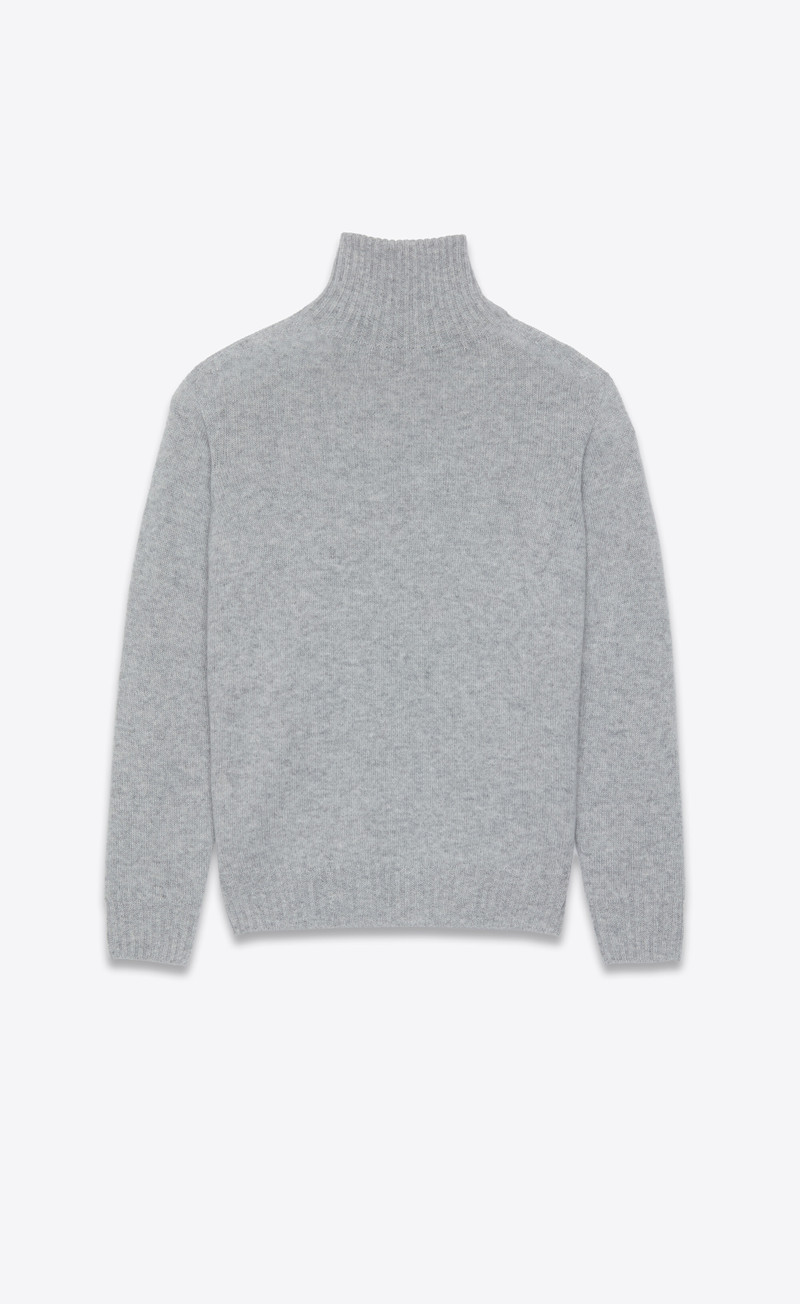 SAINT LAURENT turtleneck sweater in cashmere outlook
