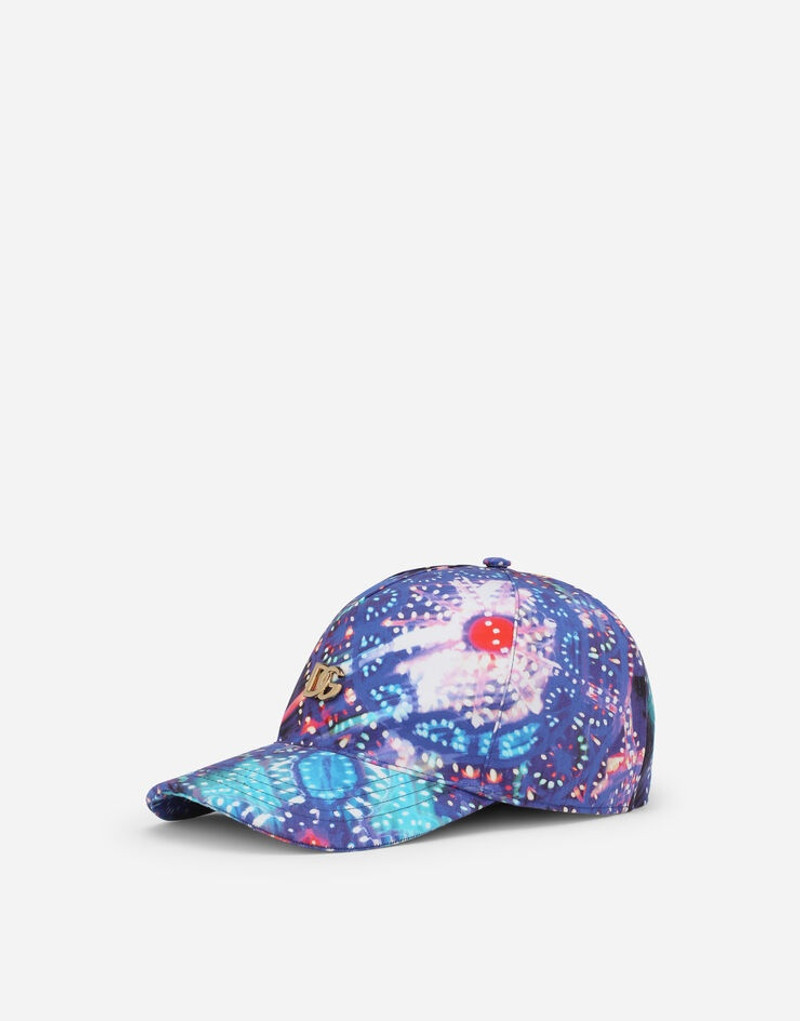 Cotton baseball hat with illumination print 1