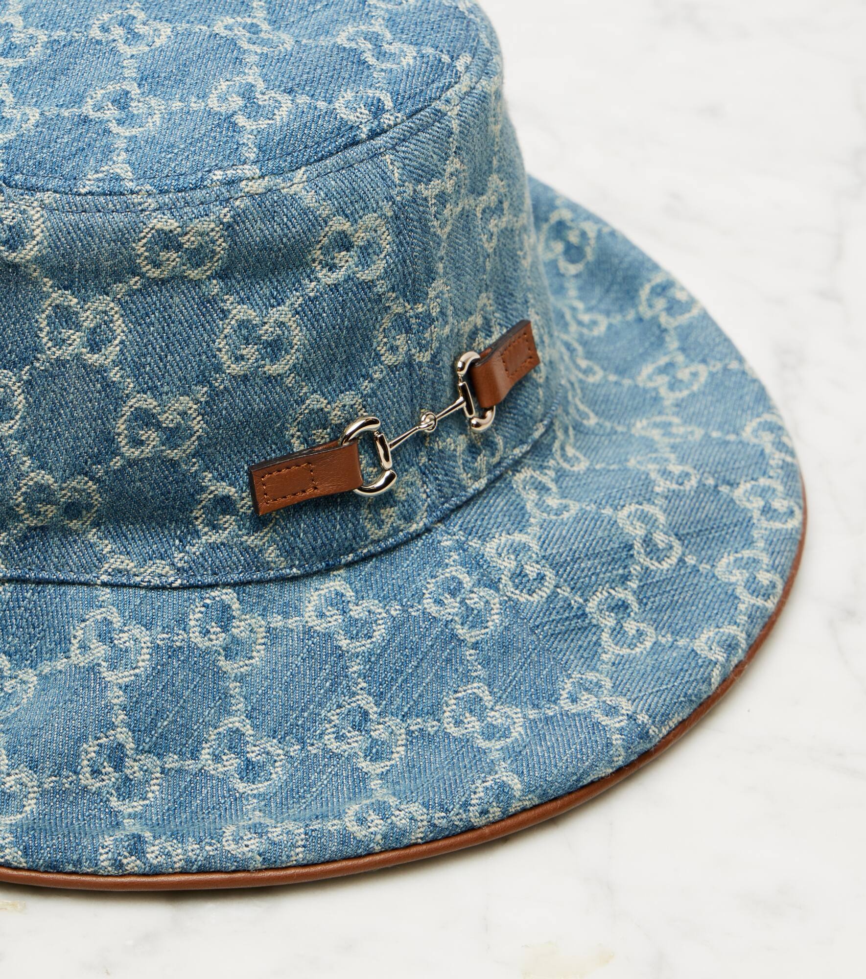 Horsebit denim bucket hat - 3
