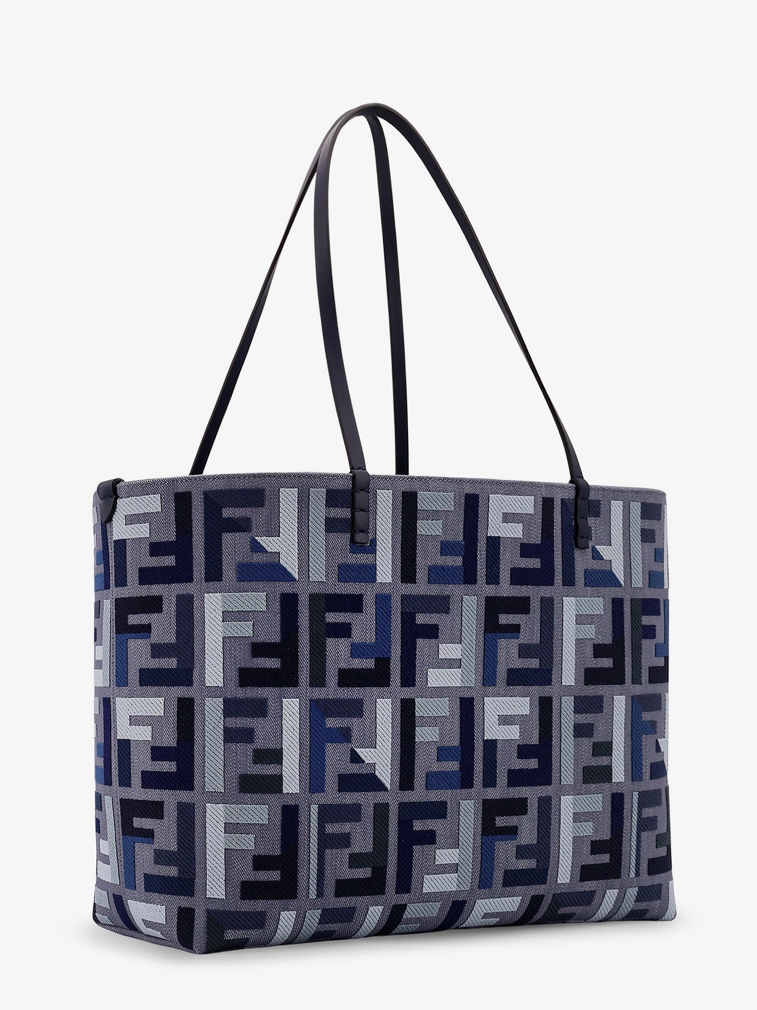 Fendi Roll Large Jacquard Ff Fabric Tote Bag - 4