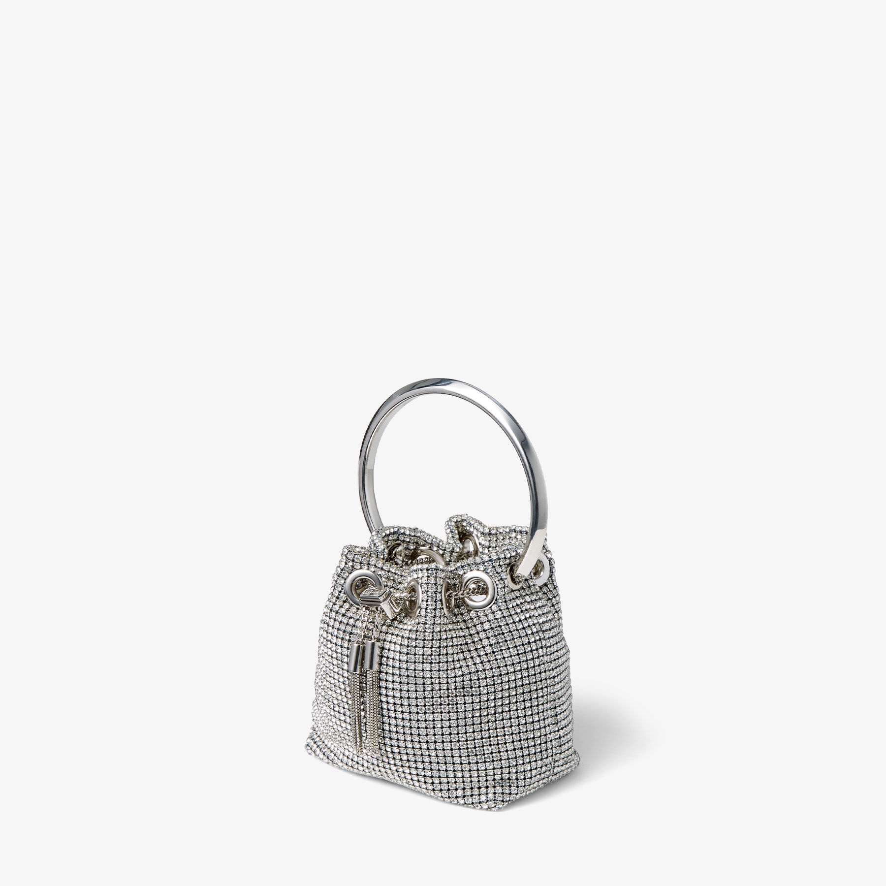 Micro Bon Bon
Silver Crystal Mesh Bag with Crystal Handle - 3