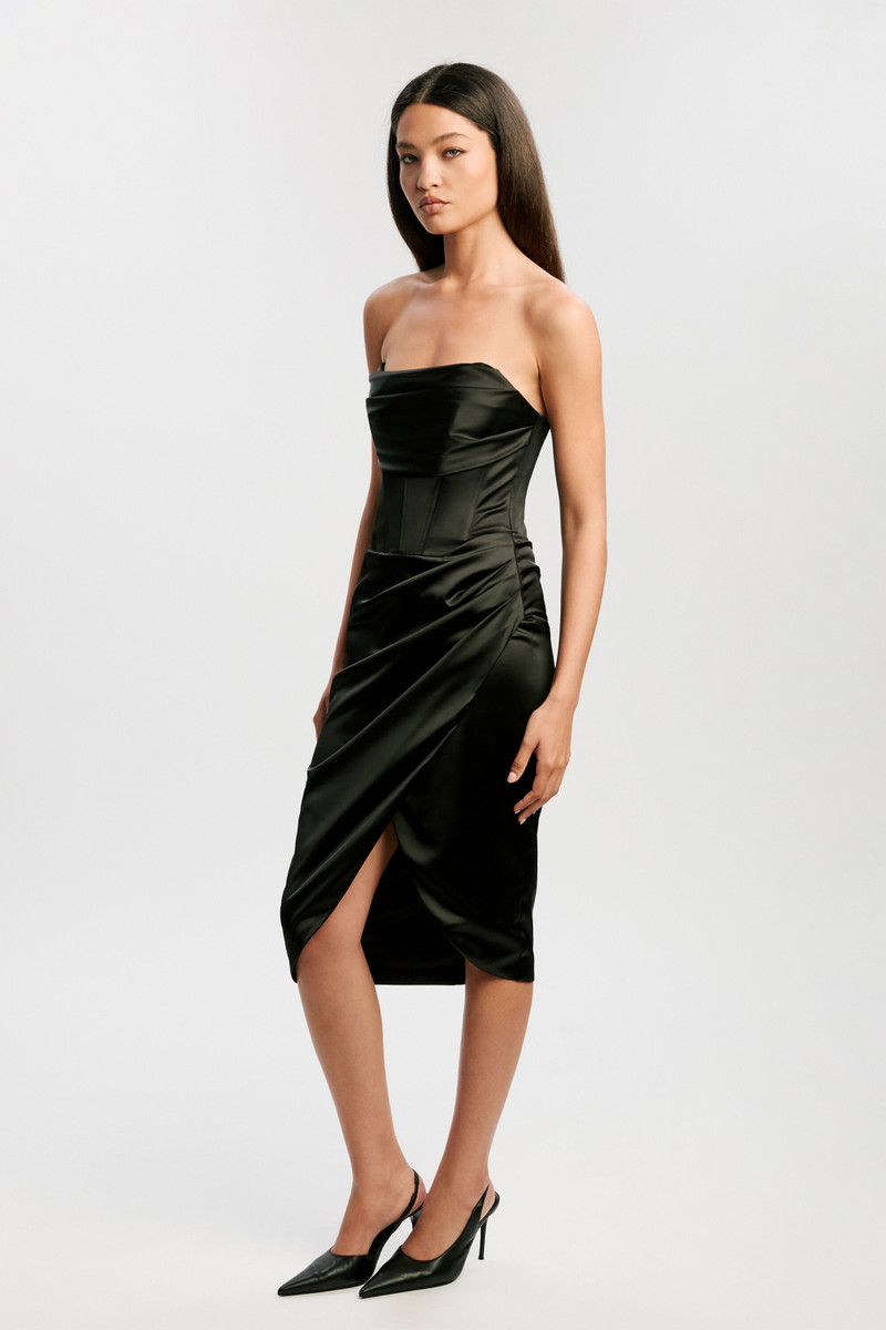 Jamila Corset Dress In Black 6