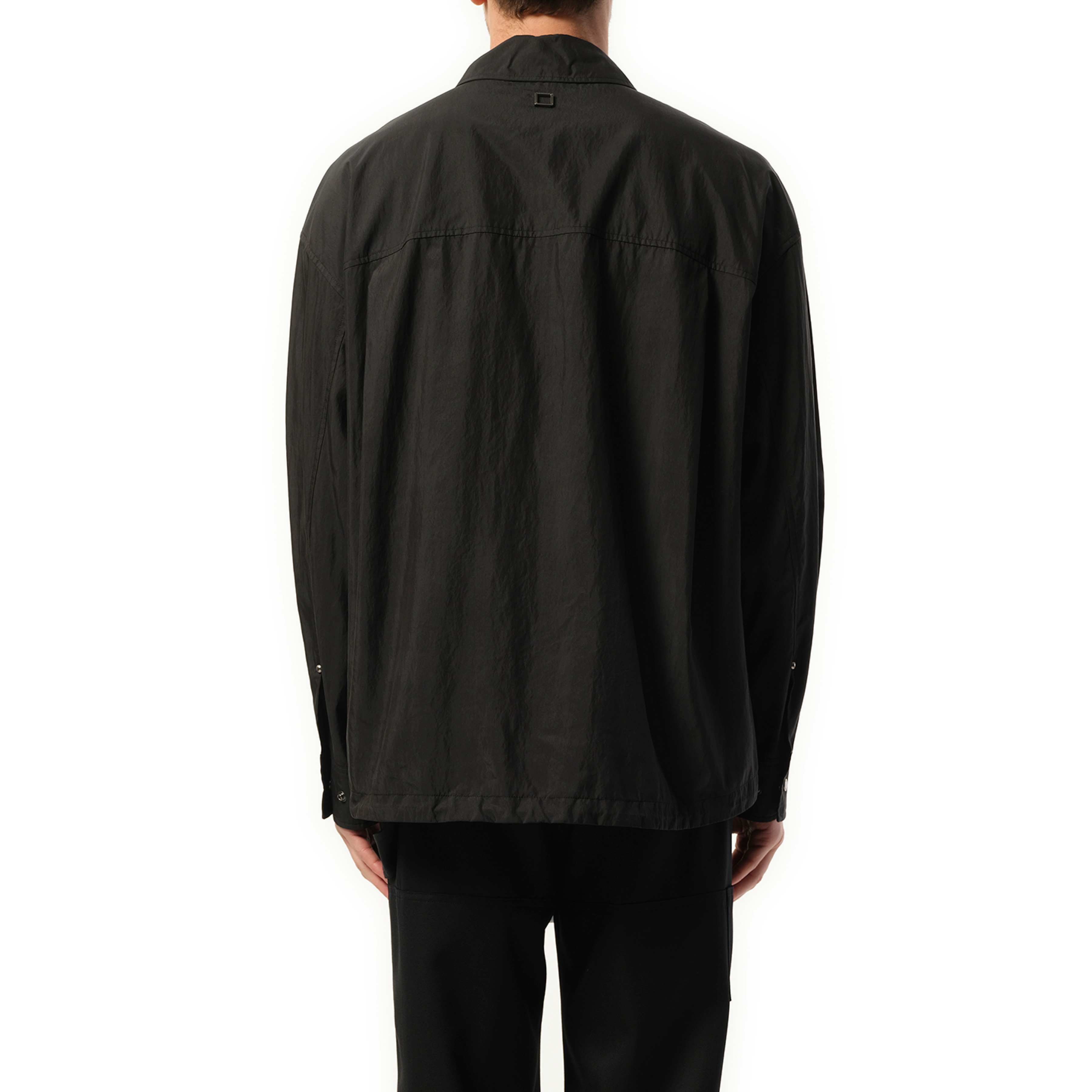 Nylon Zip Shirt in Black - 6