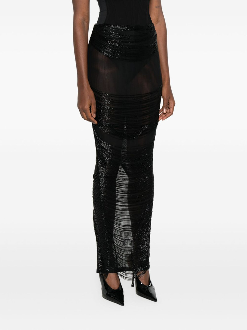 MÔNOT fringed maxi skirt outlook