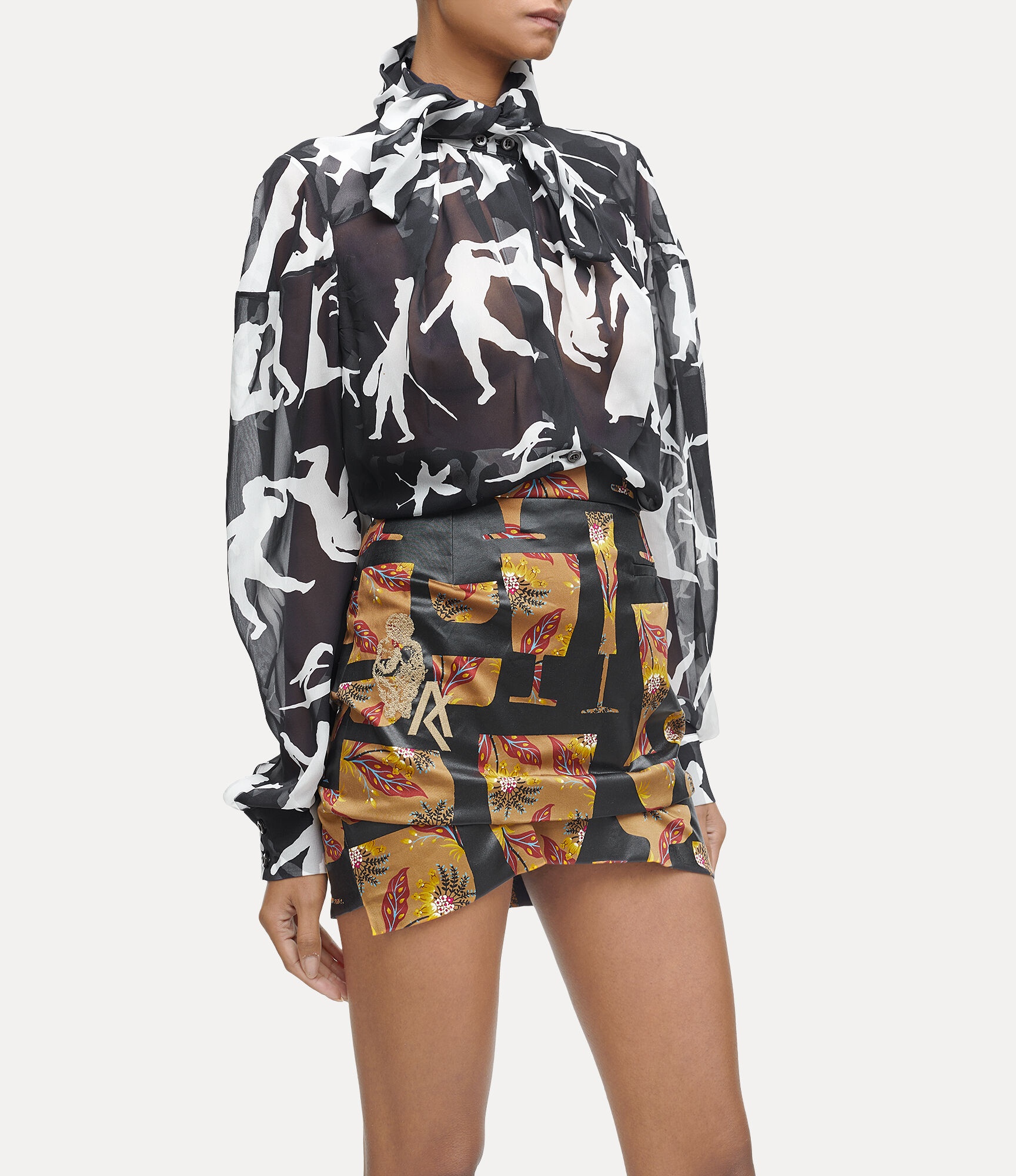 MINI PLEATED PENCIL SKIRT - 6