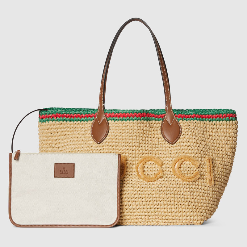 Woven medium tote bag 5