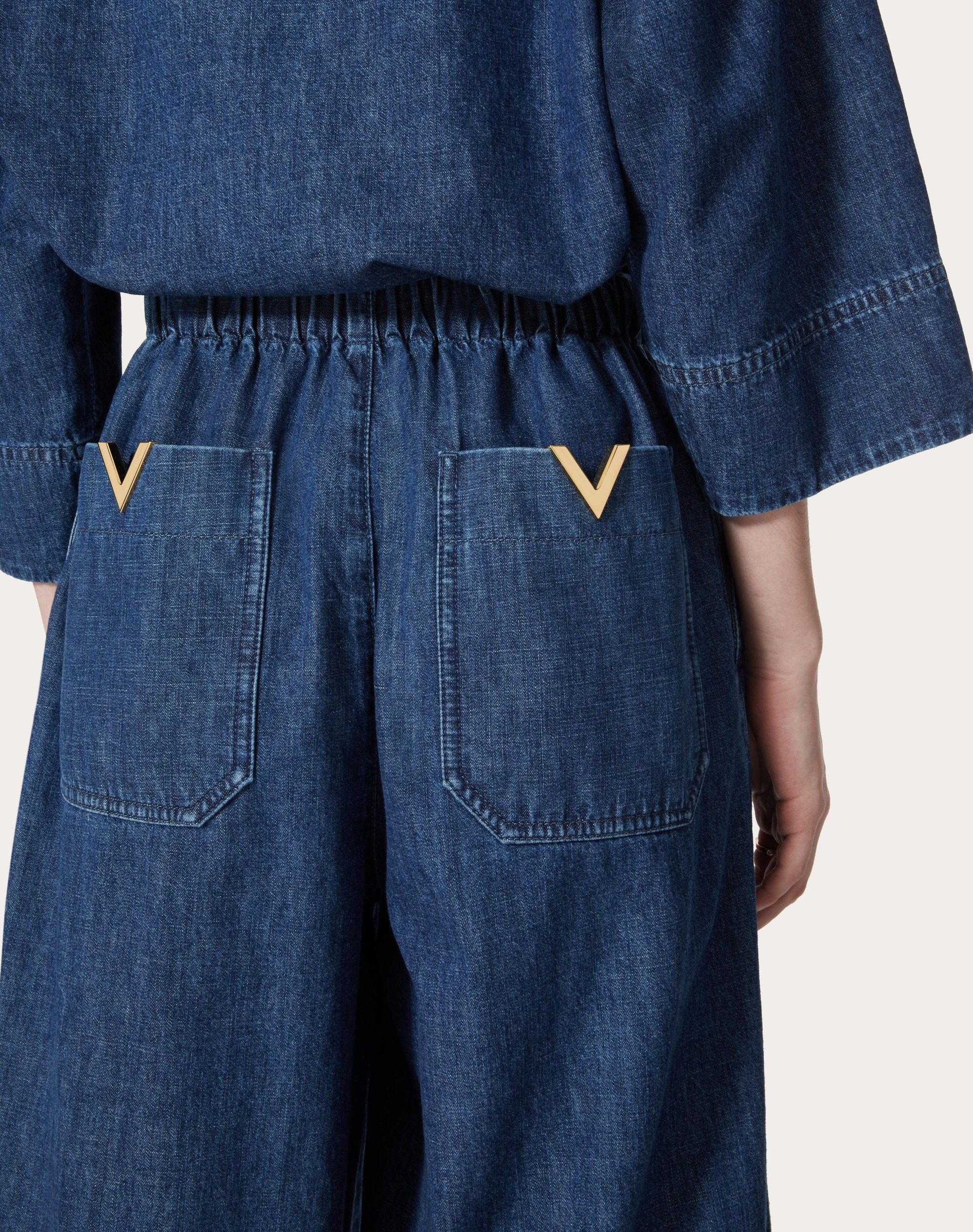 CHAMBRAY DENIM TROUSERS - 5