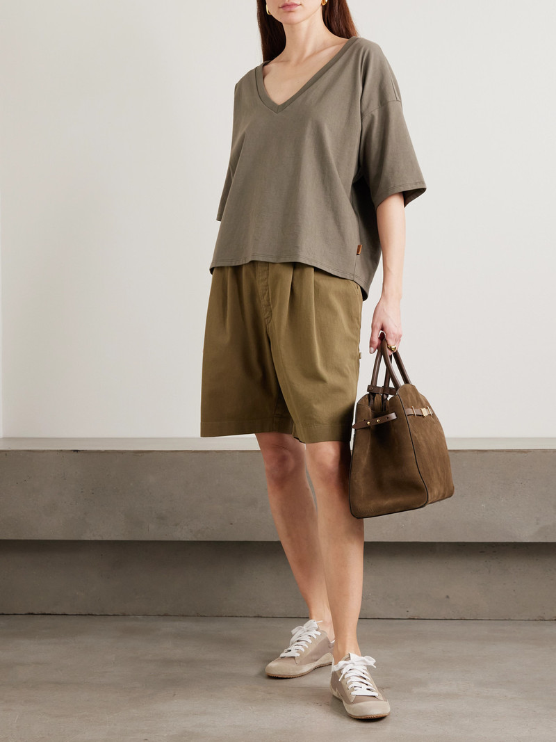 JAMIE HALLER The V Tee Oversized Cotton-jersey T-shirt outlook