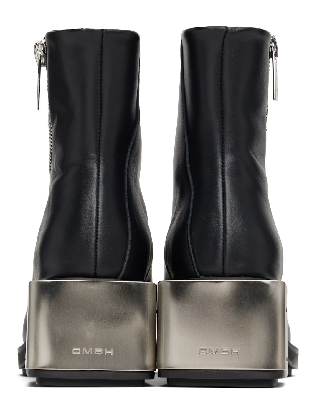 Black Ergonomic Riding Ankle Boots - 2
