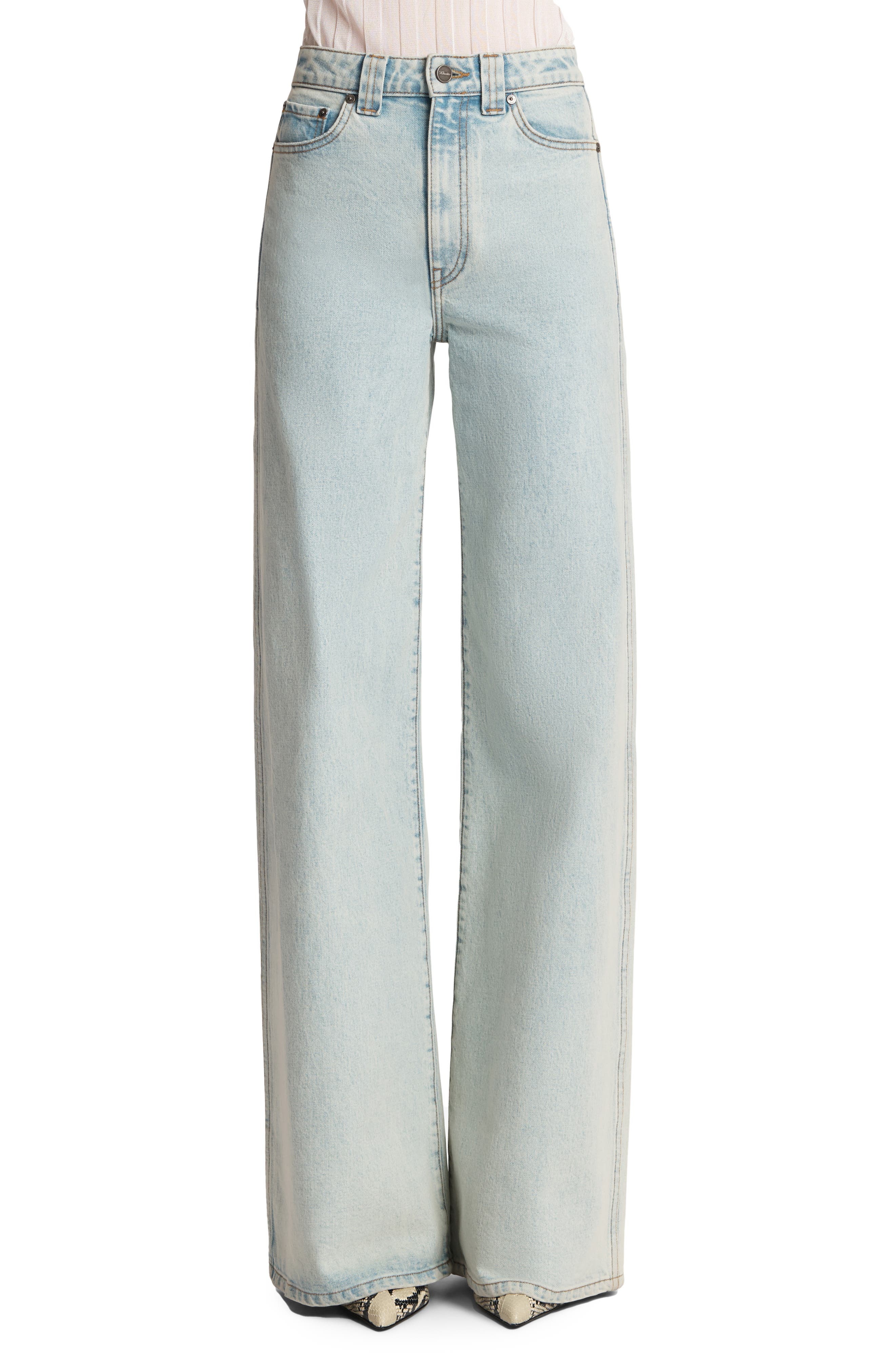 Khaite Dane Wide Leg Jeans in Shelburne at Nordstrom - 1