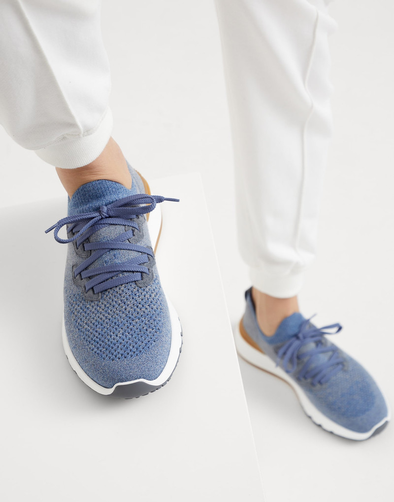 Cotton chiné knit runners 4