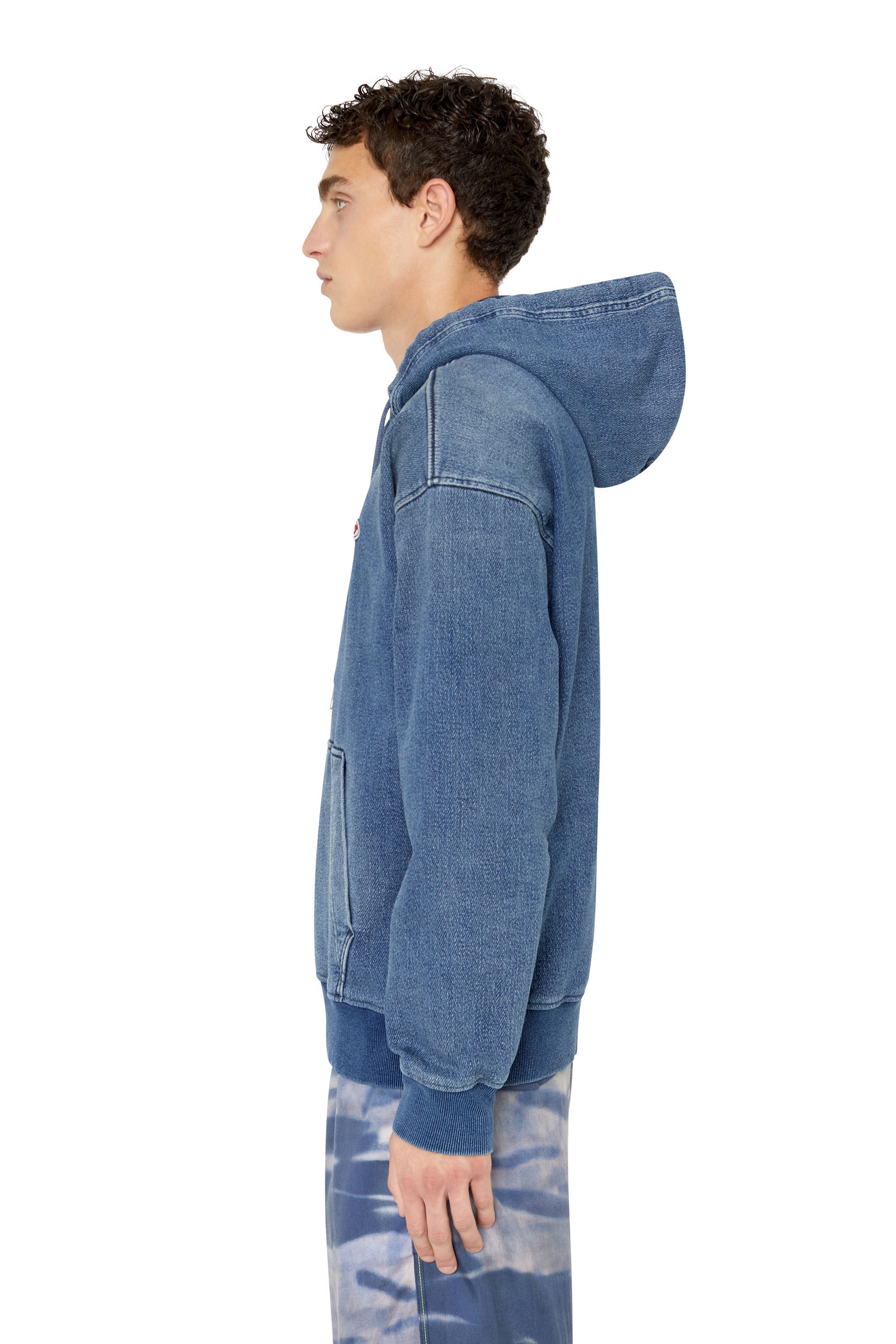 D-UM-RIB TRACK DENIM HOODIE - 6