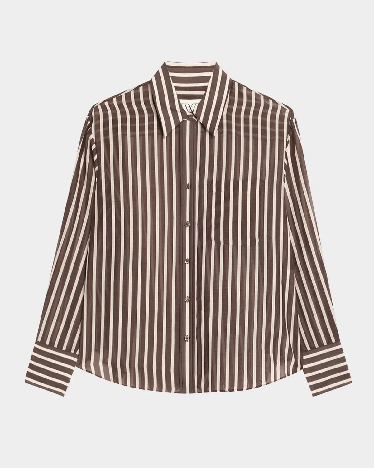 Joey Striped Cotton-Silk Shirt - 1