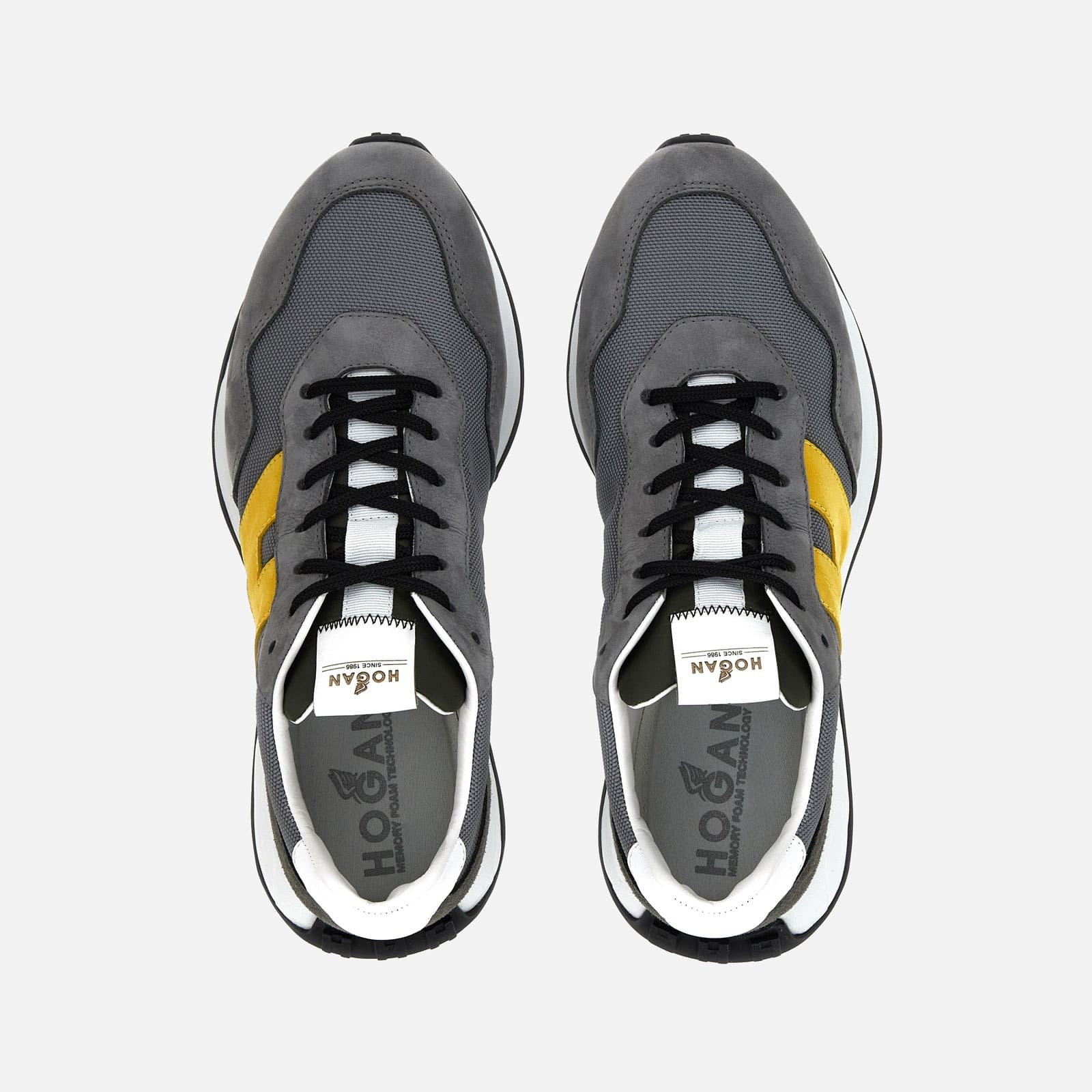 Sneakers Hogan H601 Grey Yellow White - 4