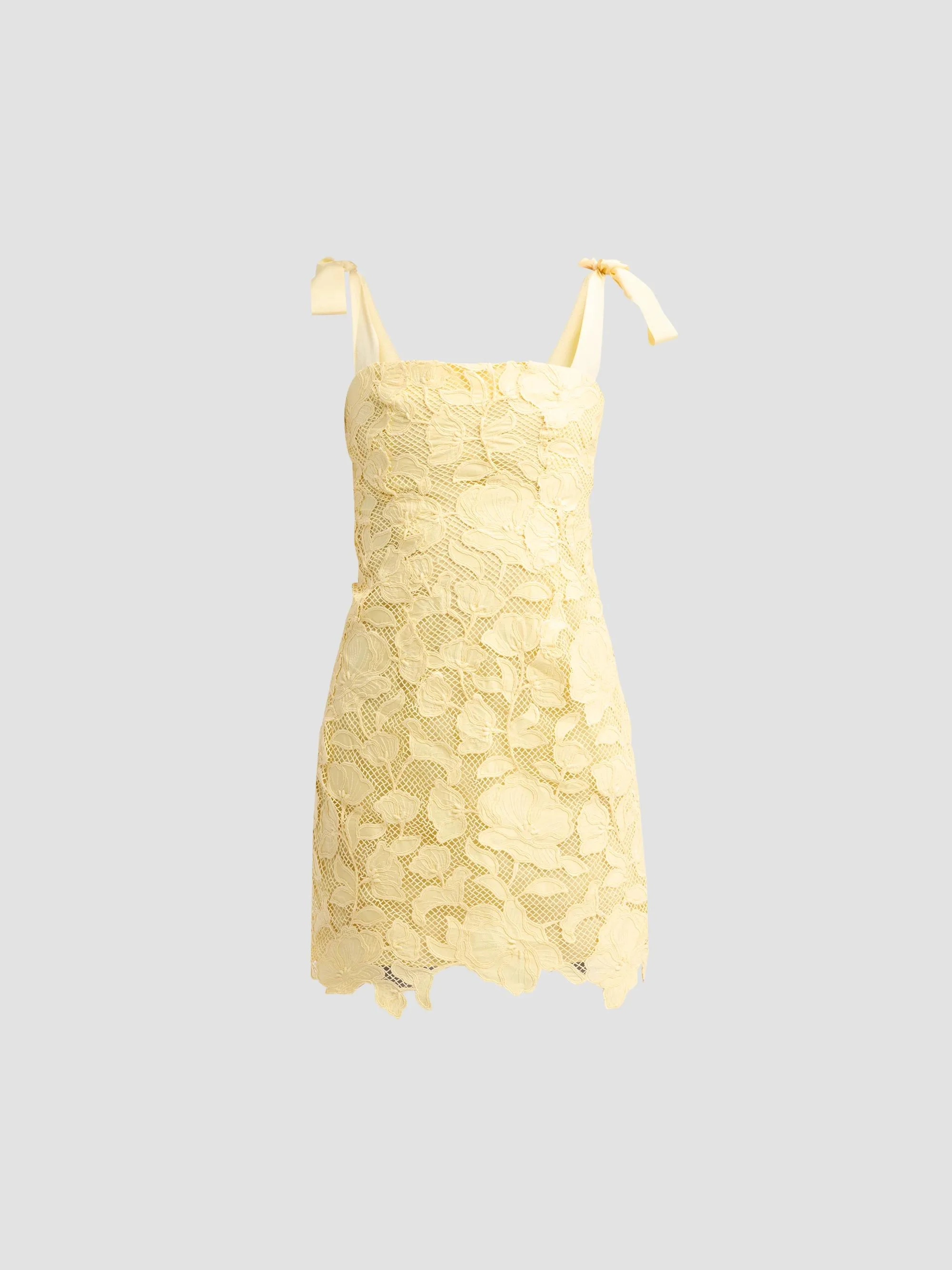 Women's Marigolde Embroidered Mini Dress - Buttercream - 1