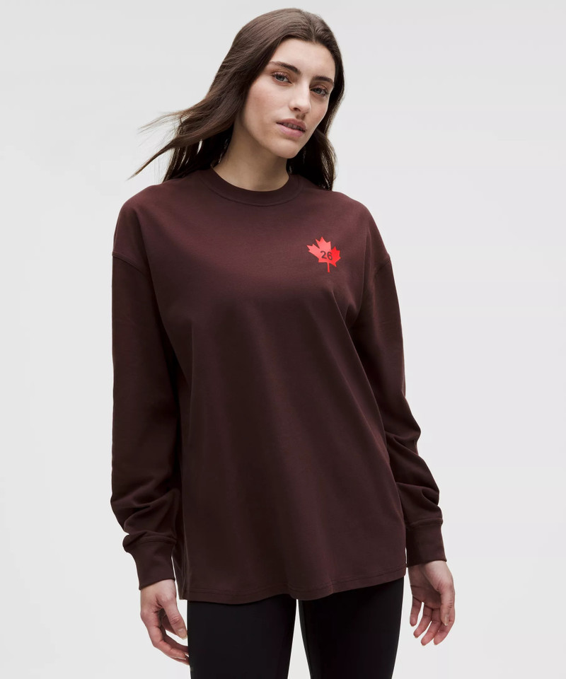 Team Canada Women's Heavyweight Cotton Long Sleeve COC Logo *Graphic 1